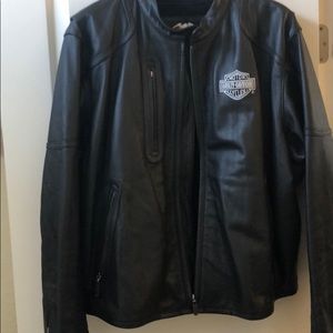 Harley Davidson Black Leather Men’s Biker Jacket